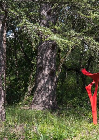 Abstrait Elongation - Corten thermolaqué rouge